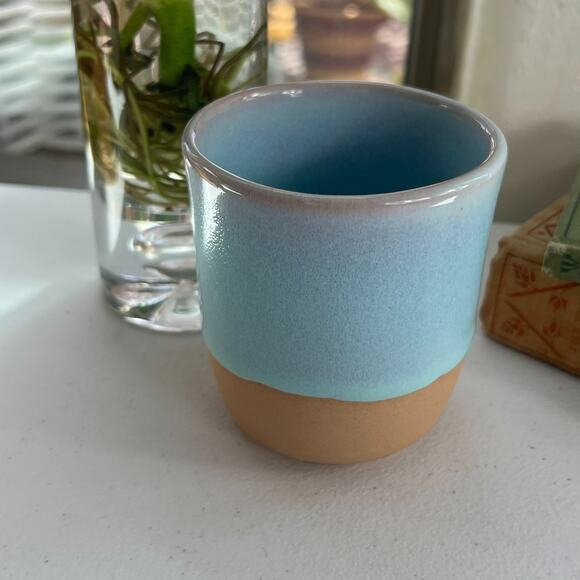 CB2 Ceramic Tea Cup Porcelain Pottery Drinkware Mug Handmade Glazed Finish - Picture 3 of 11